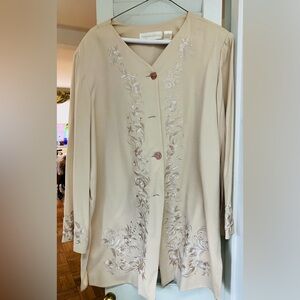 Dana Buchman Tan Silk Suit Pant